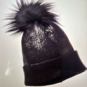 Adrienne Landau Metallic Beanie